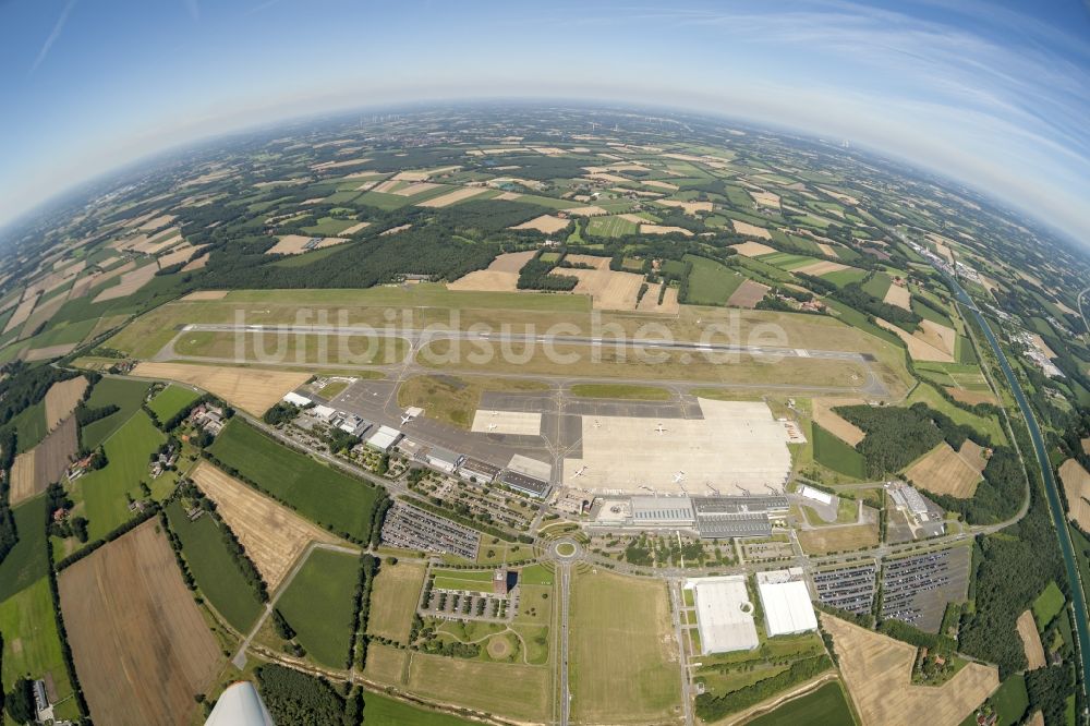 Luftbild Münster - Münster Osnabrück International Airport (IATA: FMO, ICAO: EDDG, ehemals Flughafen Münster/Osnabrück in Nordrhein-Westfalen