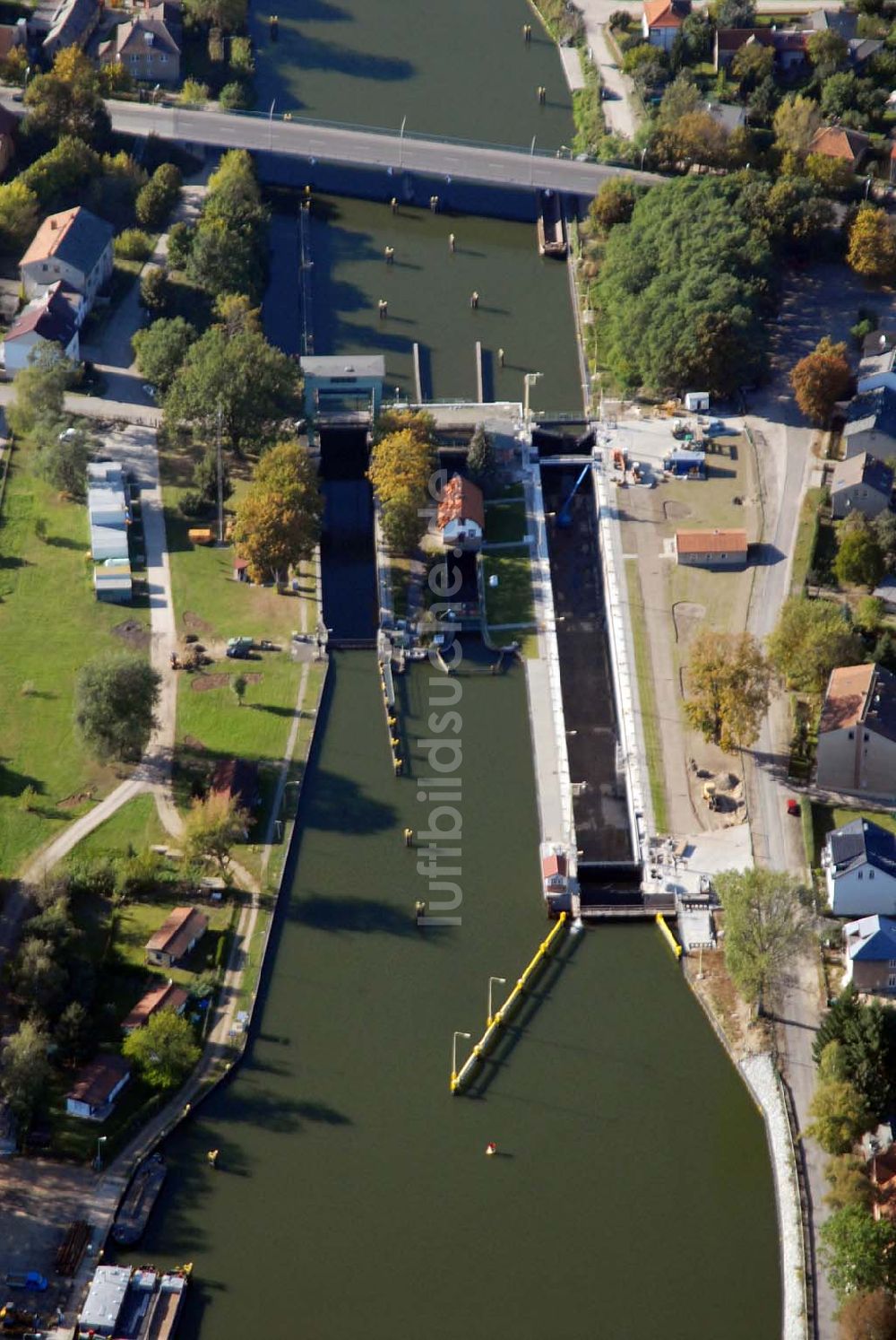 Luftbild Wernsdorf - Modernisierte Schleuse in Wernsdorf