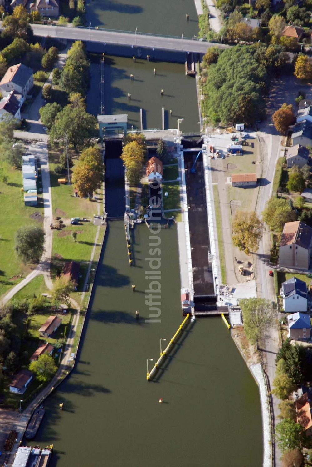 Luftaufnahme Wernsdorf - Modernisierte Schleuse in Wernsdorf