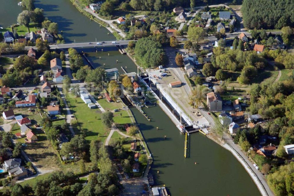 Luftaufnahme Wernsdorf - Modernisierte Schleuse in Wernsdorf