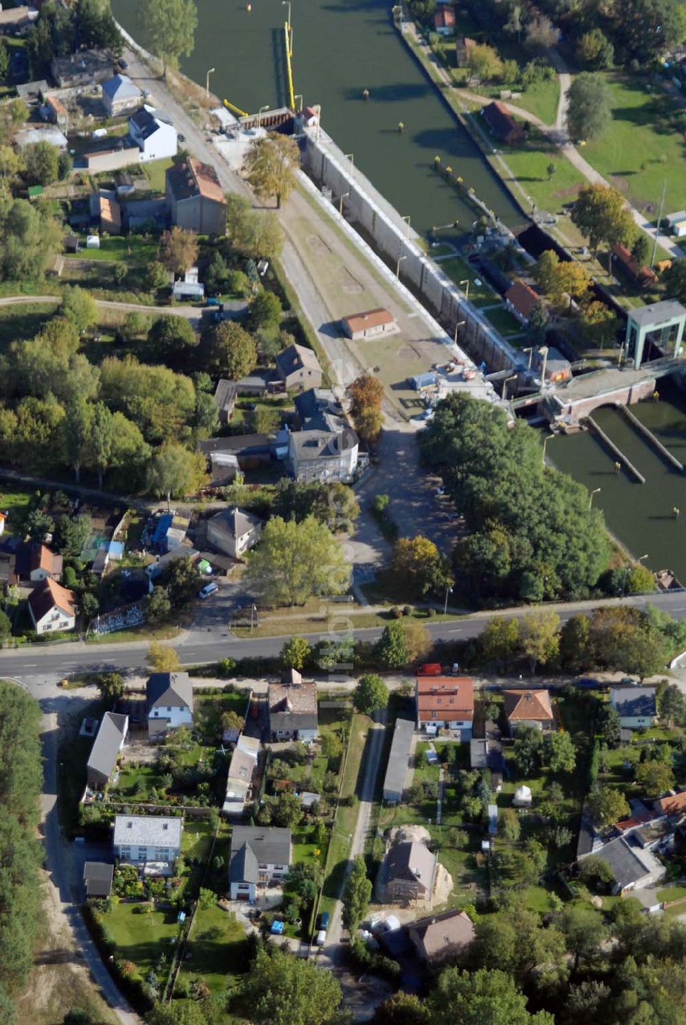 Luftaufnahme Wernsdorf - Modernisierte Schleuse in Wernsdorf