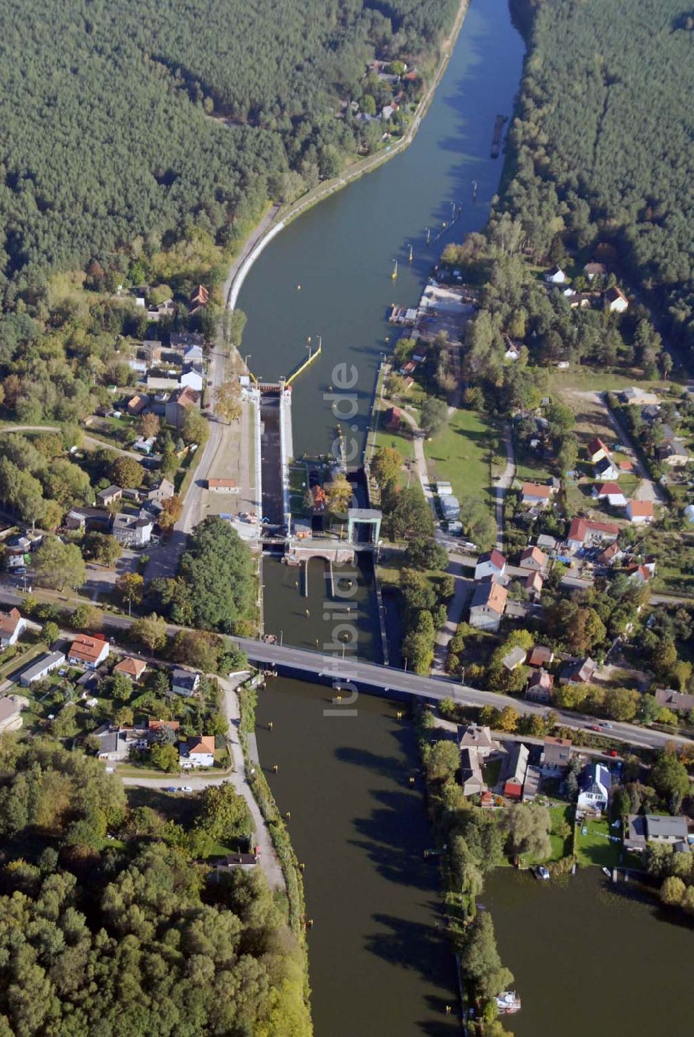 Luftbild Wernsdorf - Modernisierte Schleuse in Wernsdorf