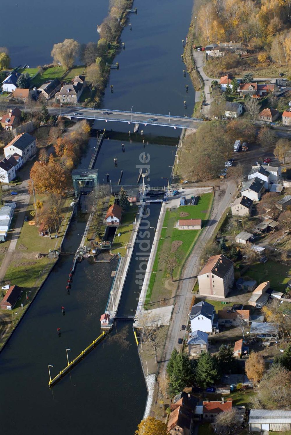 Luftbild Wernsdorf - Modernisierte Schleuse in Wernsdorf