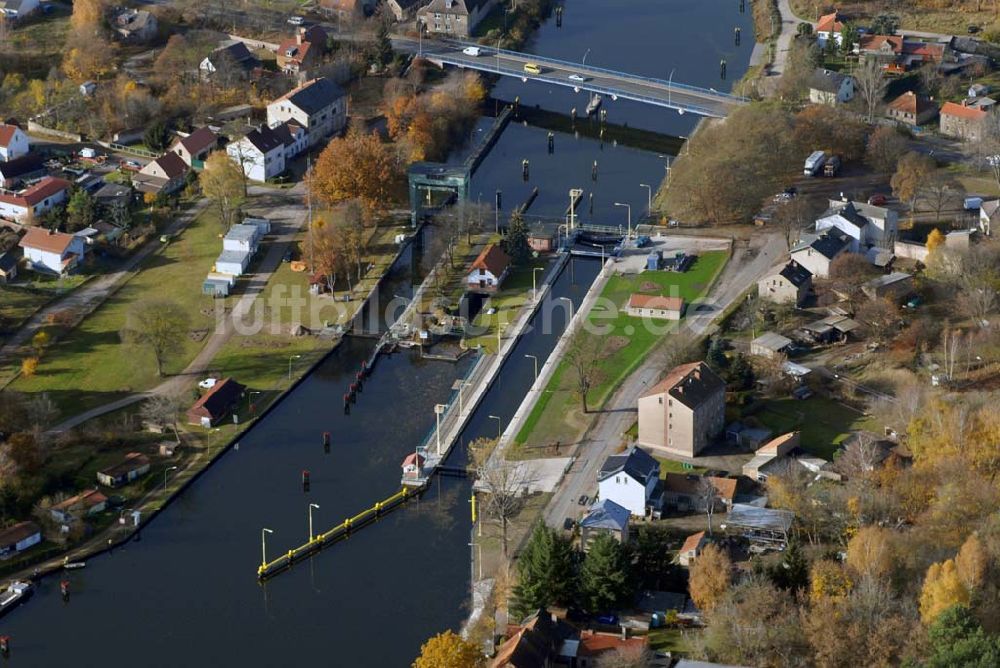 Luftbild Wernsdorf - Modernisierte Schleuse in Wernsdorf