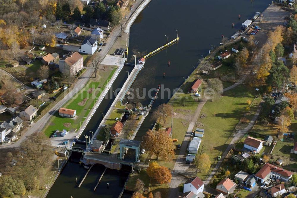 Luftbild Wernsdorf - Modernisierte Schleuse in Wernsdorf