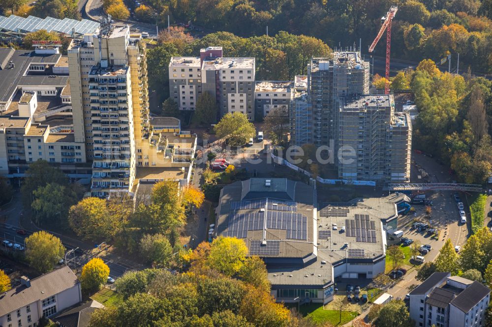 Luftaufnahme Bochum - Modernisierung Studenten- Wohnheim Querenburger Höhe in Bochum im Bundesland Nordrhein-Westfalen, Deutschland