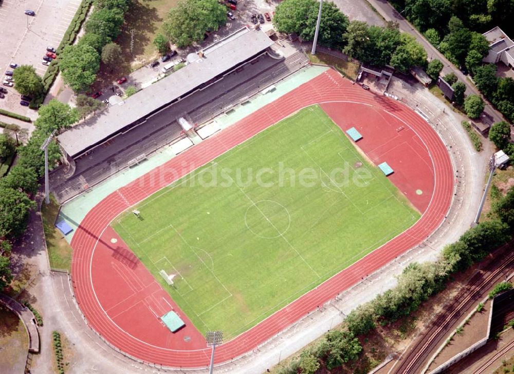 Berlin - Charlottenburg aus der Vogelperspektive: Mommsenstadion des TB Berlin am Messegelände in Berlin - Charlottenburg.