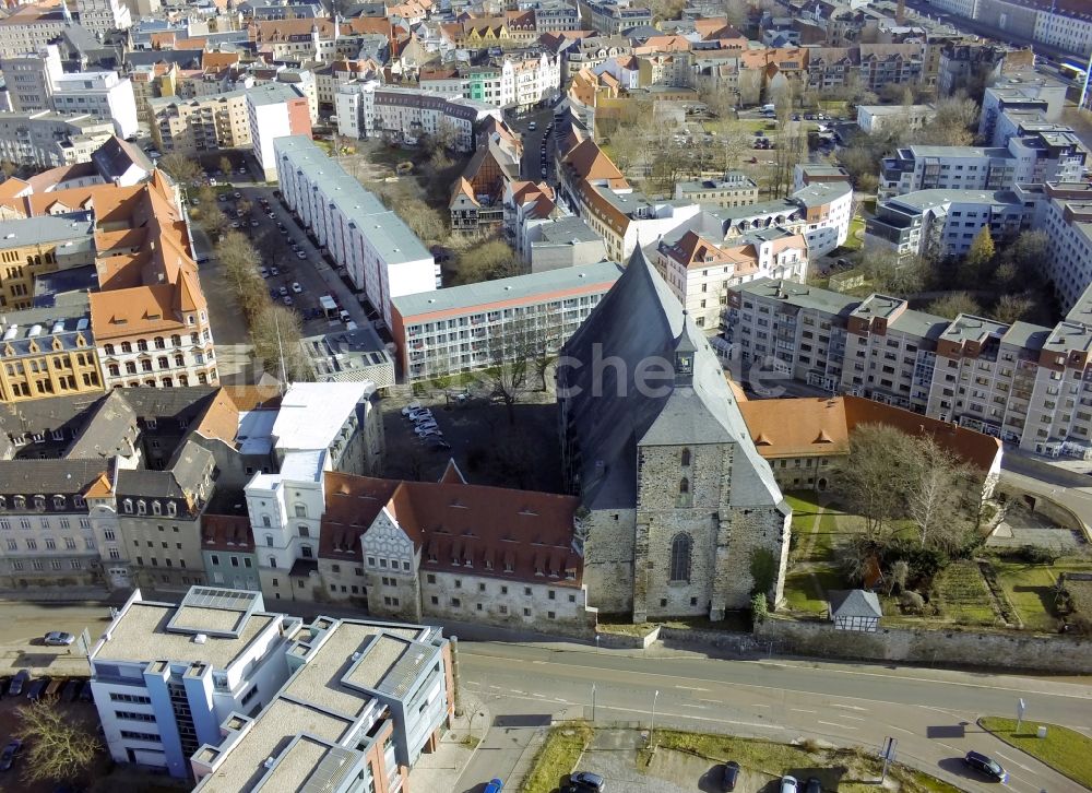 Luftaufnahme Halle ( Saale ) - Moritzkirche in Halle ( Saale ) im Bundesland Sachsen-Anhalt