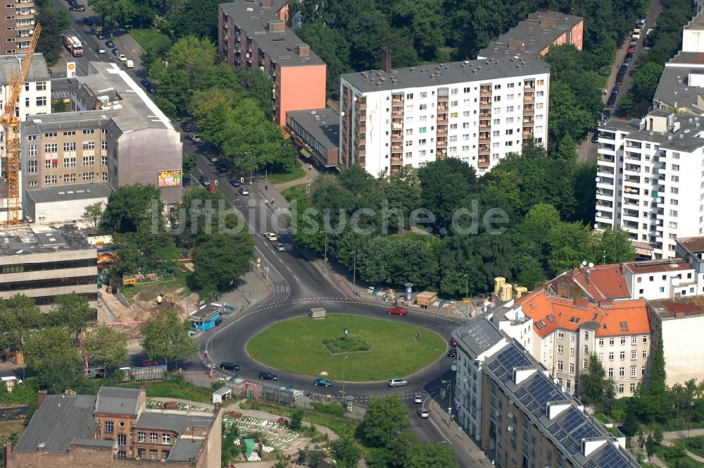 Luftaufnahme Berlin - Moritzplatz und Oranienstraße in Berlin-Kreuzberg