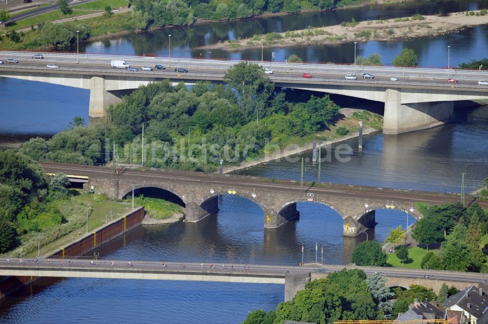 Luftbild Koblenz - Moselbrücken in Koblenz im Bundesland Rheinland-Pfalz