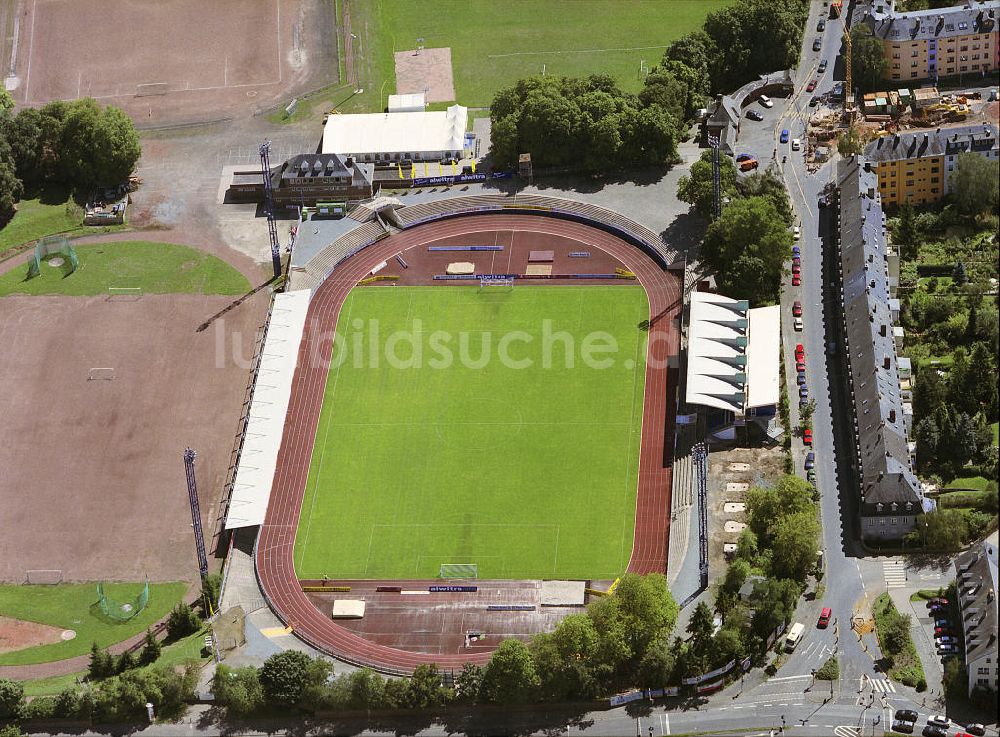 Trier von oben - Moselstadion in Trier