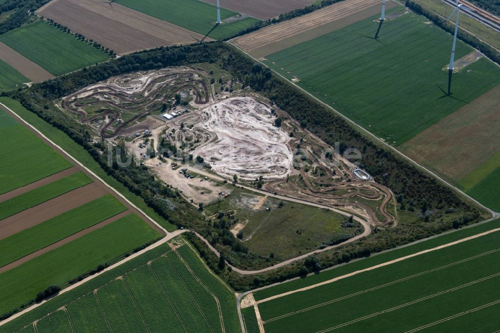 Grevenbroich aus der Vogelperspektive: Motocross- Rennbahn in