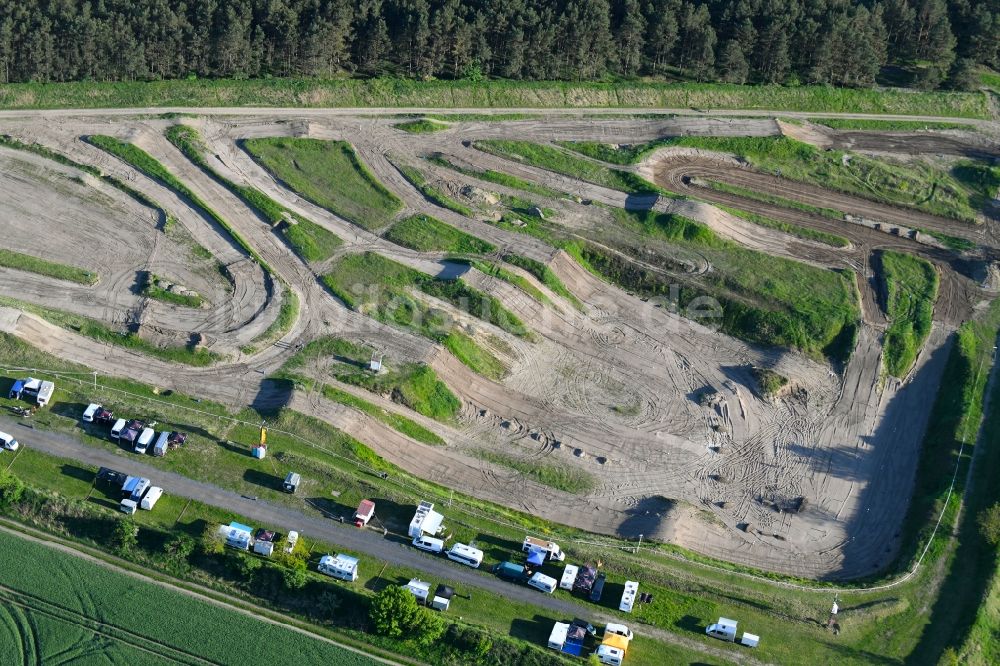 Luftaufnahme Luckau - Motocross Strecke Luckau/Alteno MSC Luckau in Luckau im Bundesland Brandenburg, Deutschland