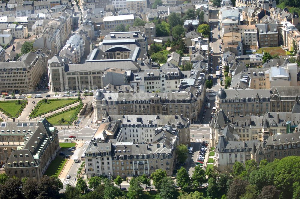 Luftaufnahme Luxemburg - Märtyrerplatz