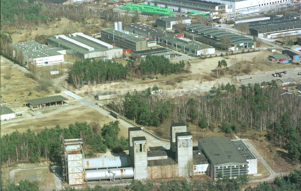 Luftbild Ludwigsfelde / Brandenburg - MTU- Triebwerksprüfstand in Ludwigsfelde / Brandenburg.