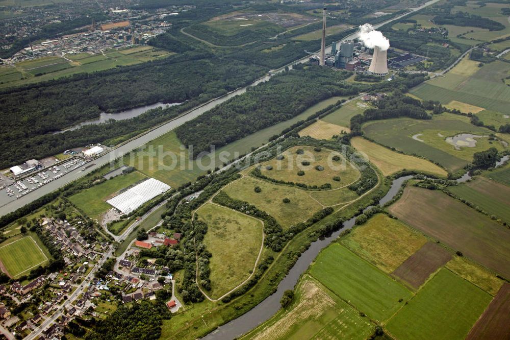 Bergkamen von oben - Mueldeponie Bergkamen