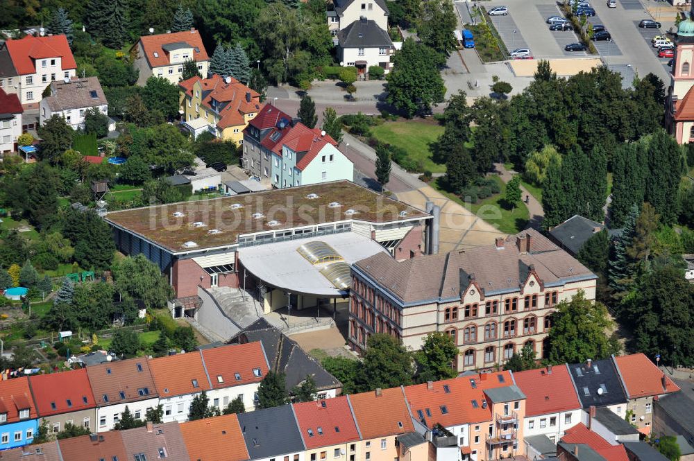 Luftaufnahme Dessau- Roßlau - Multifunktionshalle Elbe-Rossel-HalleDessau-Roßlau in Sachsen-Anhalt