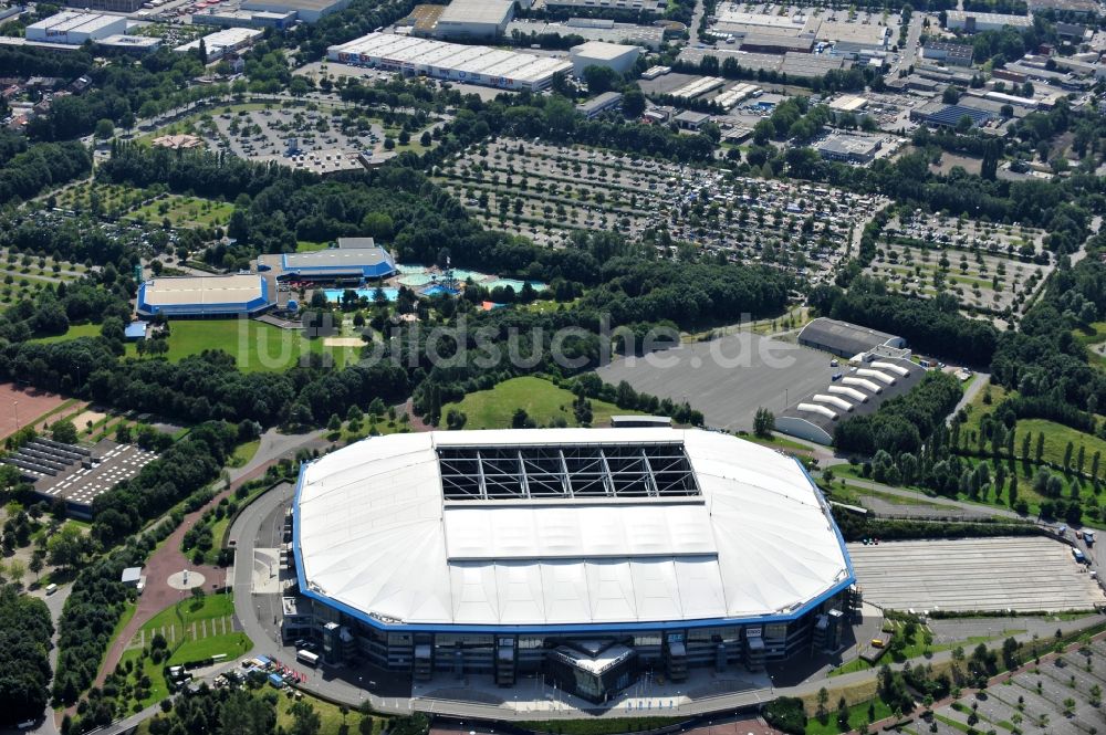 Luftbild Gelsenkirchen - Multifunktionshalle Veltins- Arena Gelsenkirchen im Bundesland Nordrhein-Westfalen