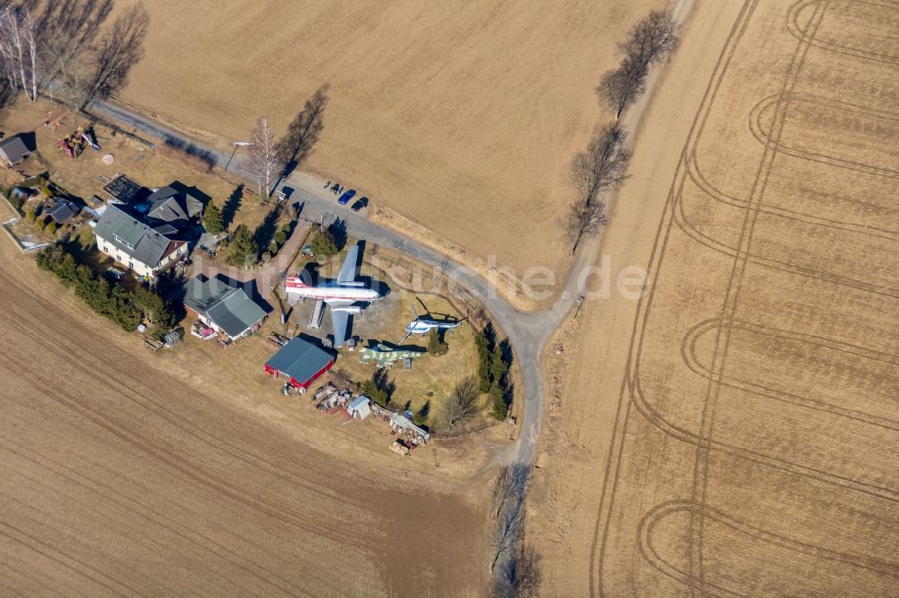 Luftaufnahme Neuhausen/Erzgebirge - Museum Flugzeugmuseum Cämmerswalde in Neuhausen/Erzgebirge im Bundesland Sachsen, Deutschland