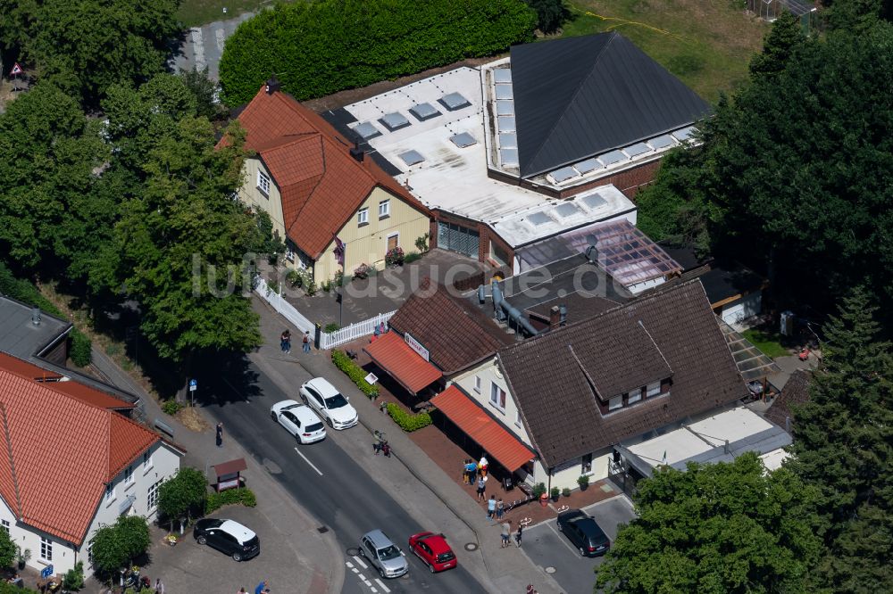 Luftaufnahme Worpswede - Museum Museum am Modersohn – Haus in Worpswede im Bundesland Niedersachsen, Deutschland