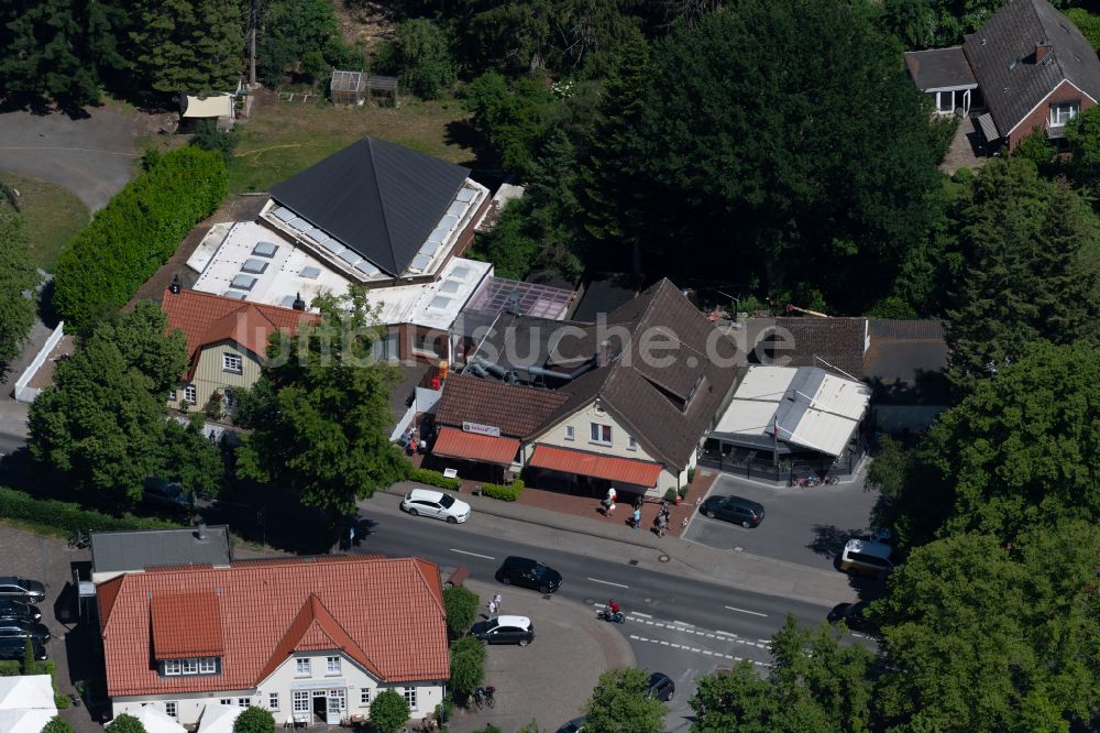 Worpswede von oben - Museum Museum am Modersohn – Haus in Worpswede im Bundesland Niedersachsen, Deutschland