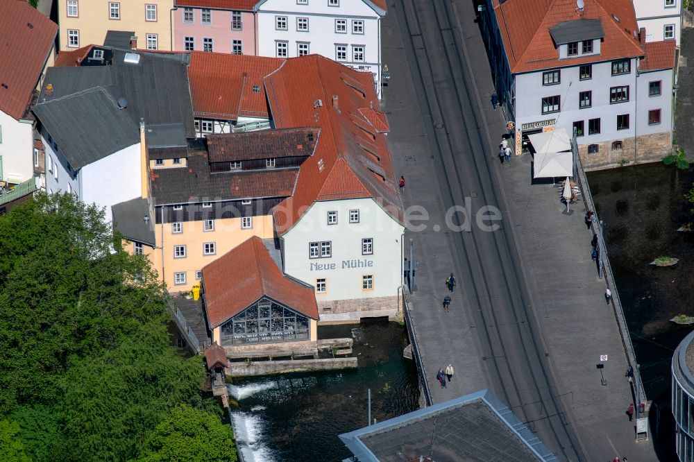 Luftbild Erfurt - Museum Neue Mühle an der Schössserbrücke in Erfurt im Bundesland Thüringen, Deutschland