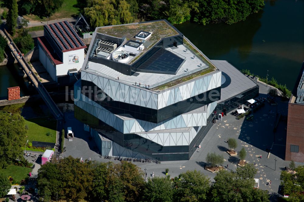 Heilbronn aus der Vogelperspektive: Museum und Science Center experimenta in Heilbronn im Bundesland Baden-Württemberg, Deutschland