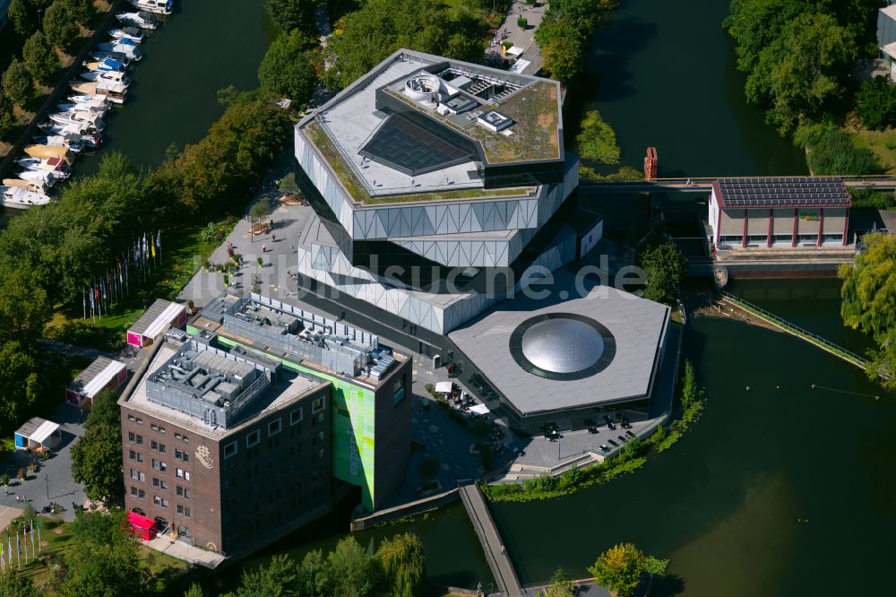 Heilbronn aus der Vogelperspektive: Museum und Science Center experimenta in Heilbronn im Bundesland Baden-Württemberg, Deutschland