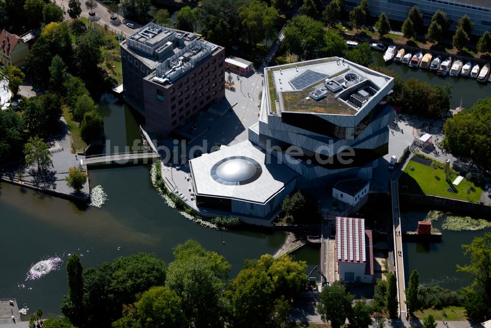 Luftaufnahme Heilbronn - Museum und Science Center experimenta in Heilbronn im Bundesland Baden-Württemberg, Deutschland