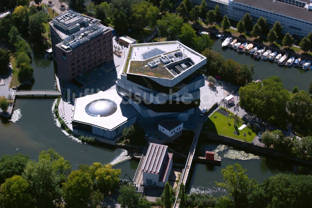 Heilbronn von oben - Museum und Science Center experimenta in Heilbronn im Bundesland Baden-Württemberg, Deutschland