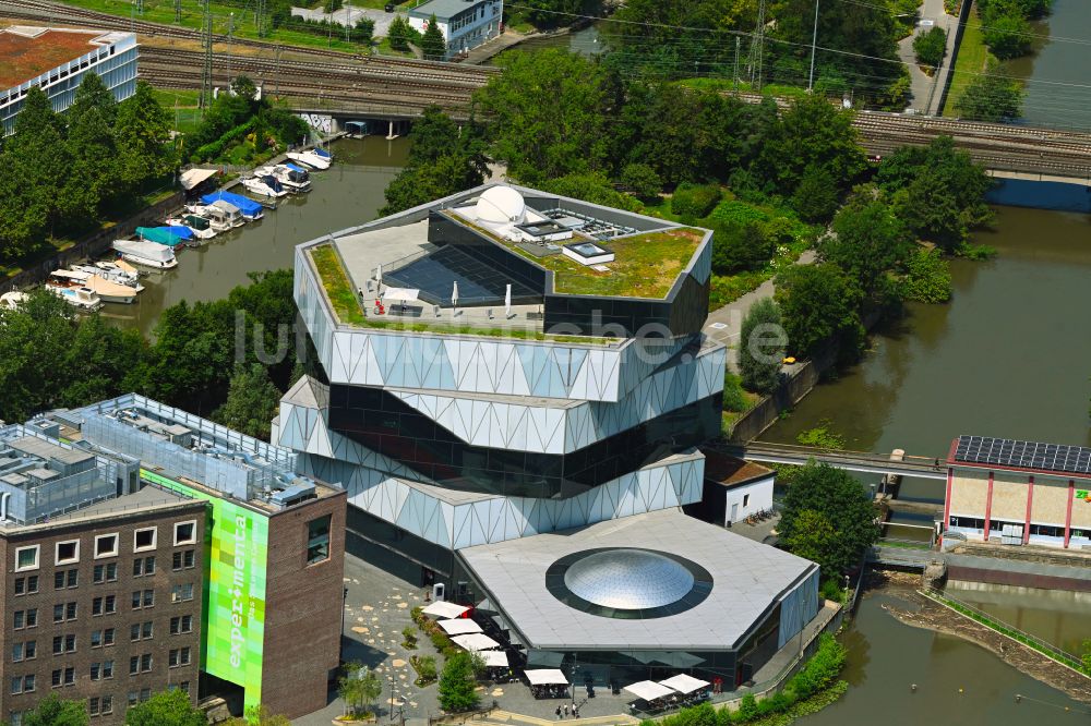 Heilbronn aus der Vogelperspektive: Museum und Science Center experimenta in Heilbronn im Bundesland Baden-Württemberg, Deutschland