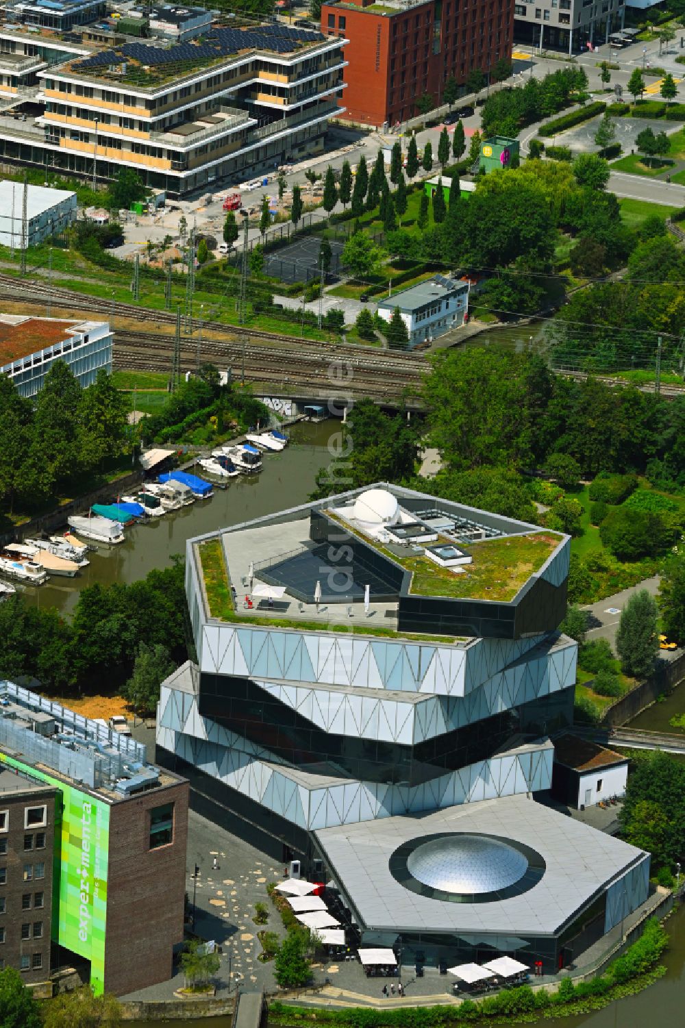 Luftbild Heilbronn - Museum und Science Center experimenta in Heilbronn im Bundesland Baden-Württemberg, Deutschland