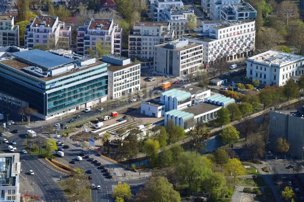 Luftaufnahme Berlin - Museums- Gebäude- Ensemble Bauhaus Archive an der Klingelhöferstraße im Ortsteil Tiergarten in Berlin, Deutschland