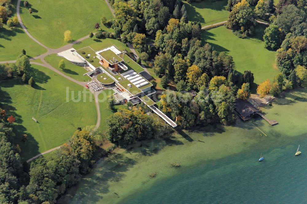 Bernried am Starnberger See von oben - Museums- Gebäude- Ensemble Buchheim Museum der Phantasie in Bernried am Starnberger See im Bundesland Bayern