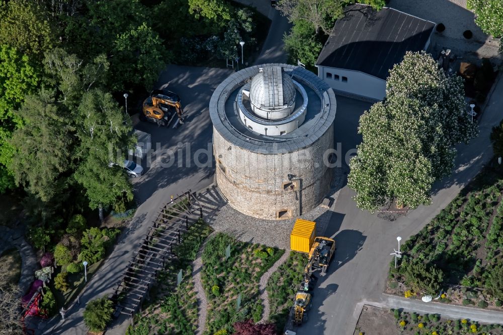 Luftbild Erfurt - Museums- Gebäude- Ensemble des Deutschen Gartenbaumuseums auf dem Gelände der Erfurt Buga 2021 in Erfurt im Bundesland Thüringen, Deutschland