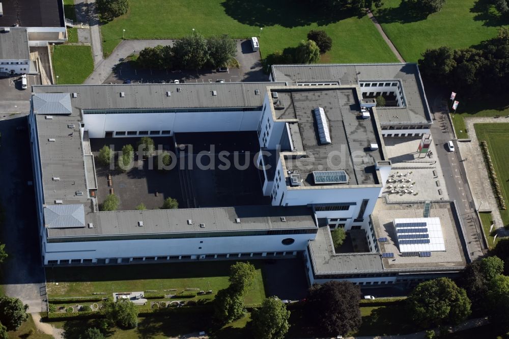 Dresden von oben - Museums- Gebäude- Ensemble Deutsches Hygiene-Museum in Dresden im Bundesland Sachsen