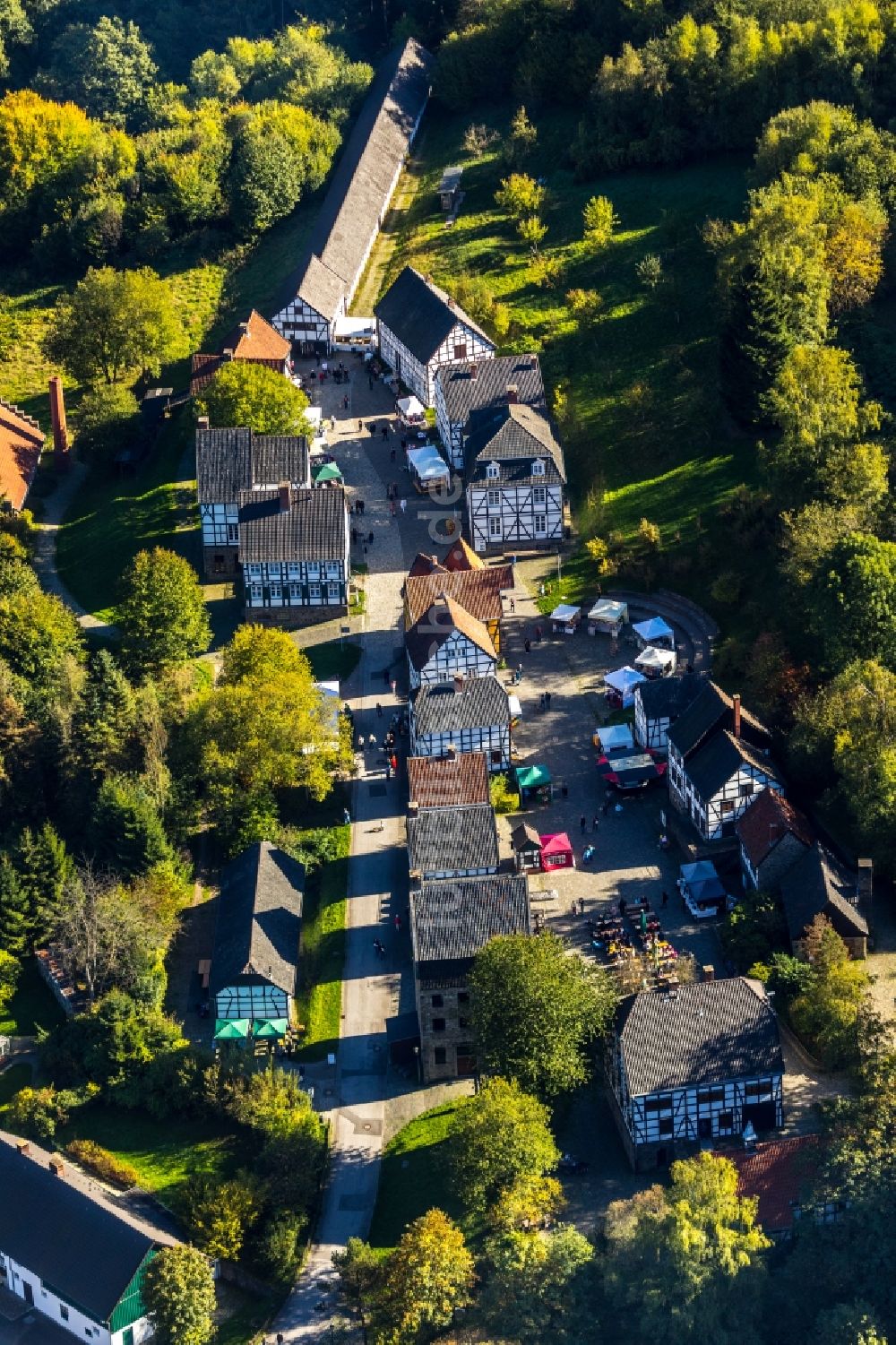 Luftbild Selbecke - Museums- Gebäude- Ensemble Deutsches Schmiedemuseum in Selbecke im Bundesland Nordrhein-Westfalen, Deutschland