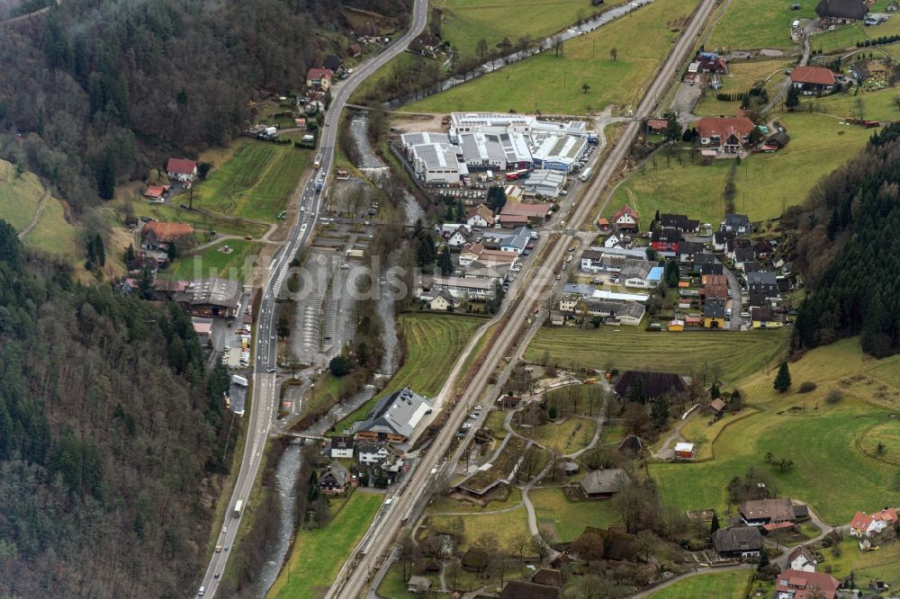 Luftbild Gutach (Schwarzwaldbahn) - Museums- Gebäude- Ensemble Freilichtmuseum Vogtsbauernhöfe in Gutach (Schwarzwaldbahn) im Bundesland Baden-Württemberg, Deutschland