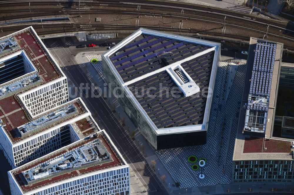 Berlin aus der Vogelperspektive: Museums- Gebäude- Ensemble Futurium im Ortsteil Mitte in Berlin, Deutschland