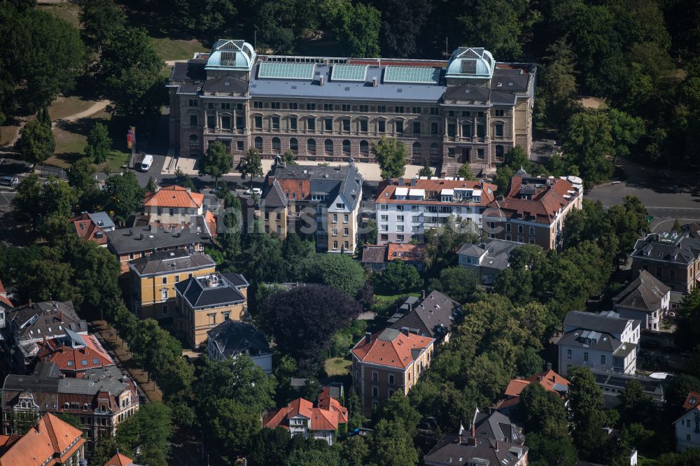 Braunschweig aus der Vogelperspektive: Museums- Gebäude- Ensemble Herzog Anton Ulrich-Museum in Braunschweig im Bundesland Niedersachsen