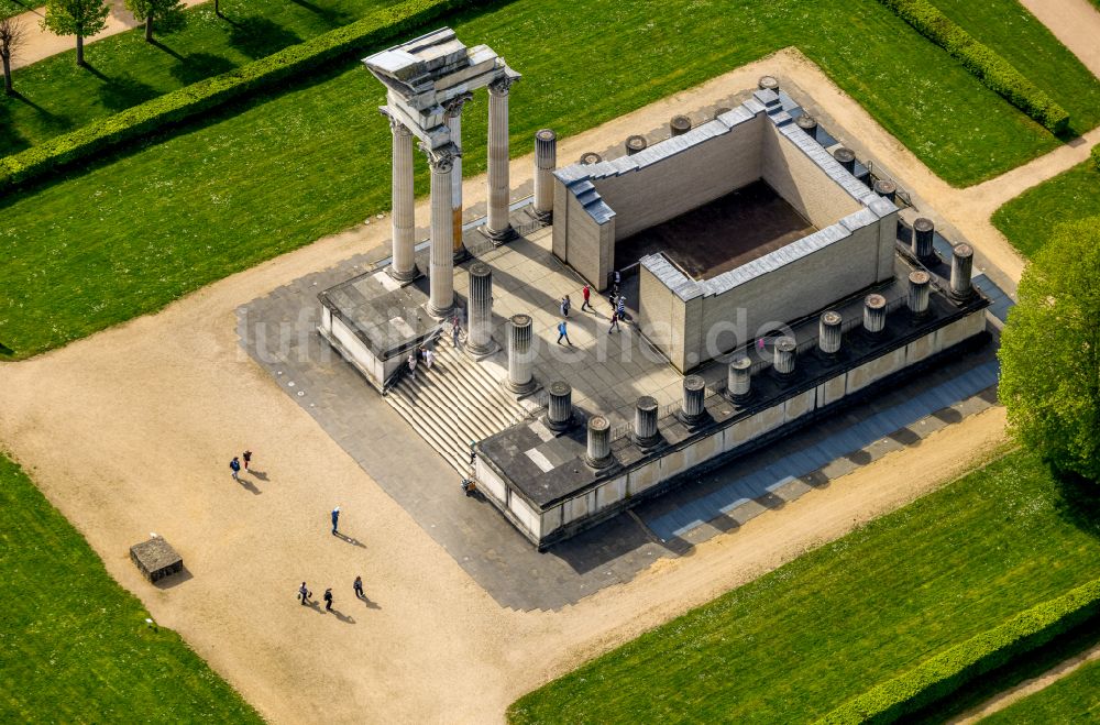 Luftbild Xanten - Museums- Gebäude- Ensemble des LVR-Römermuseums mit dem Archäologischer Park Xanten in Xanten im Bundesland Nordrhein-Westfalen, Deutschland