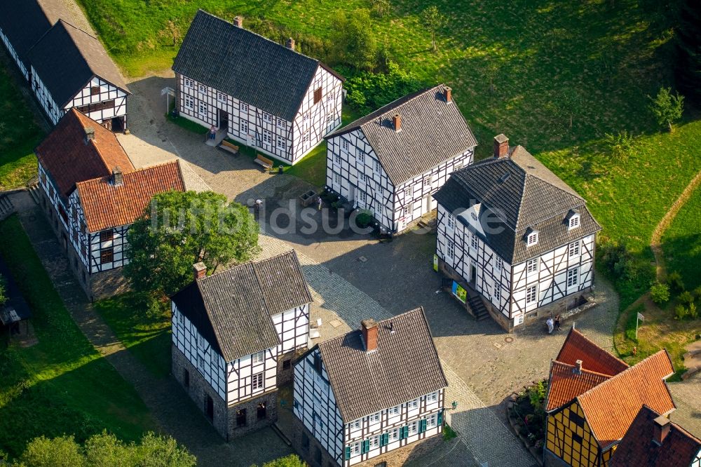 Luftaufnahme Hagen - Museums- Gebäude- Ensemble LWL Freilichtmuseum Hagen in Hagen im Bundesland Nordrhein-Westfalen