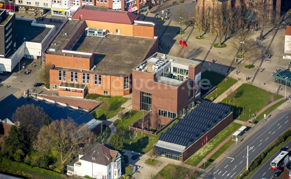 Herne von oben - Museums- Gebäude- Ensemble LWL-Museum für Archäologie in Herne im Bundesland Nordrhein-Westfalen