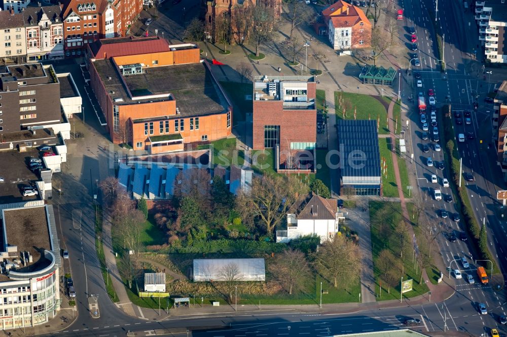 Luftbild Herne - Museums- Gebäude- Ensemble LWL-Museum für Archäologie in Herne im Bundesland Nordrhein-Westfalen