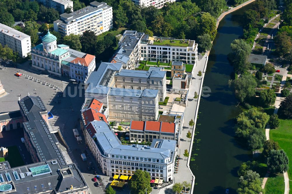 Luftbild Potsdam - Museums- Gebäude- Ensemble Museum Barberini im Ortsteil Nördliche Innenstadt in Potsdam im Bundesland Brandenburg, Deutschland