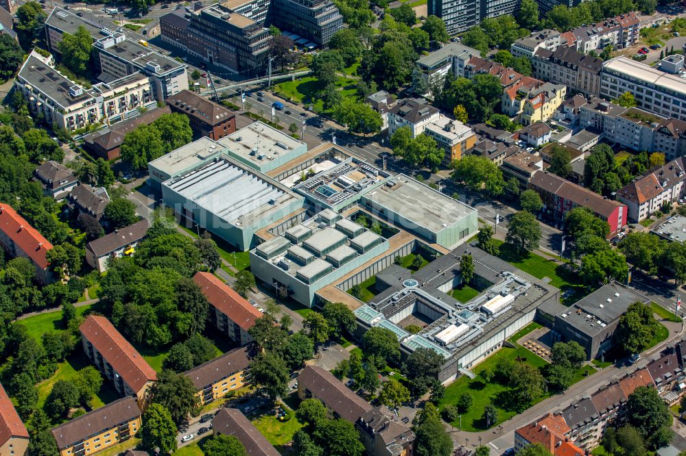 Luftaufnahme Essen - Museums- Gebäude- Ensemble Museum Folkwang in Essen im Bundesland Nordrhein-Westfalen