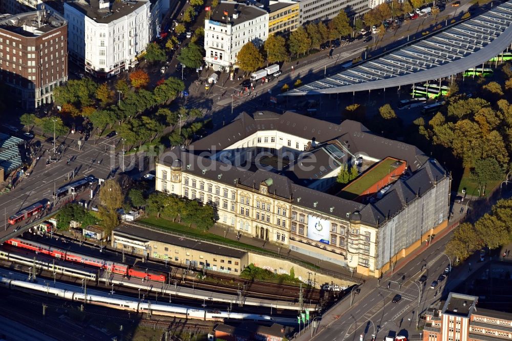 Luftbild Hamburg - Museums- Gebäude- Ensemble Museum für Kunst und Gewerbe im Ortsteil St. Georg in Hamburg, Deutschland