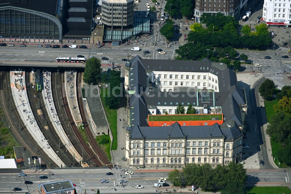 Luftaufnahme Hamburg - Museums- Gebäude- Ensemble Museum für Kunst und Gewerbe im Ortsteil St. Georg in Hamburg, Deutschland