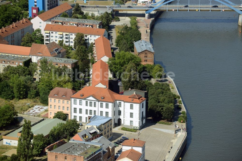 Luftbild Frankfurt (Oder) - Museums- Gebäude- Ensemble Museum- Viadrina in Frankfurt Oder im Bundesland Brandenburg