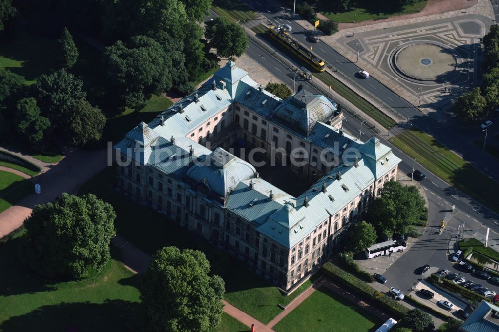 Luftaufnahme Dresden - Museums- Gebäude- Ensemble der Senckenberger Naturhistorischen Sammlung Dresden in Dresden im Bundesland Sachsen